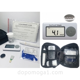 Апарат EasyTouch для вимірювання глюкози в крові (без кодування)