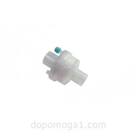 Disposable electrostatic bacterial/viral filter with HME, Co2 port